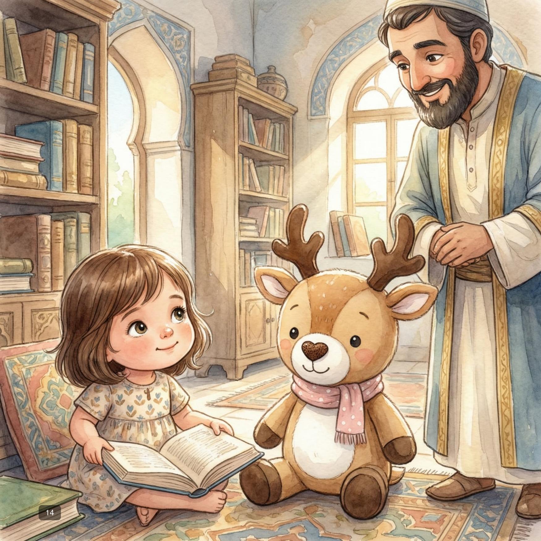 Learning with a scholar in an Islamic library