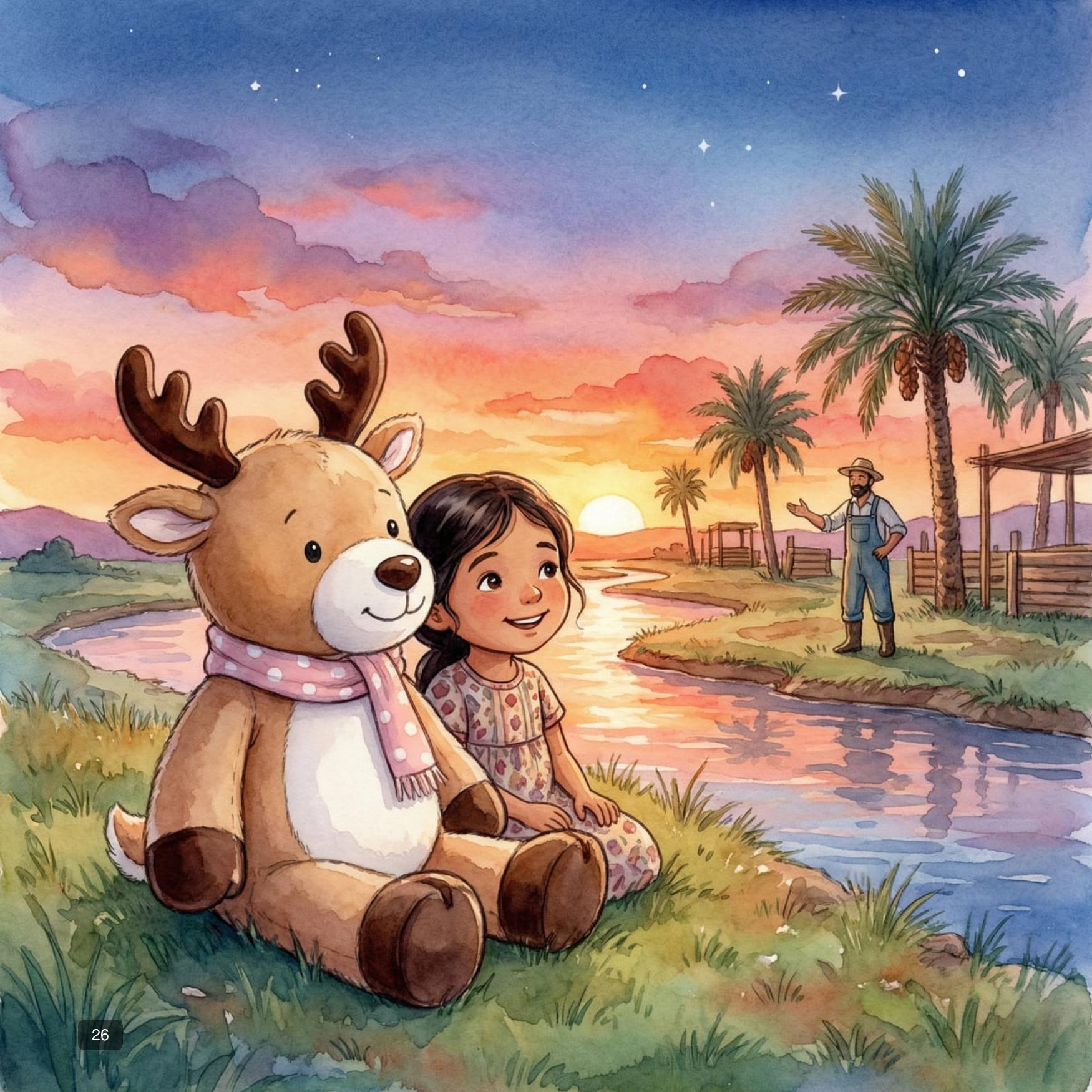 A beautiful river sunset with palm trees